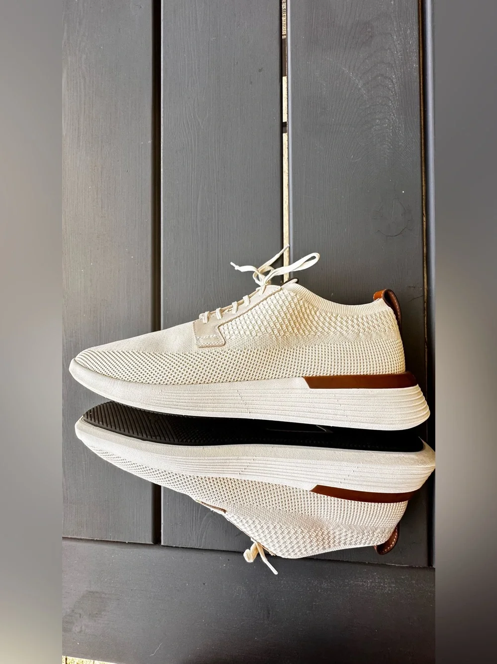 WOLF & SHEPHERD SwiftKnit™ Derby in Cream Men Size 10